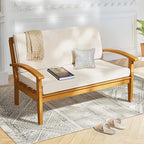 IDZO Laurent 800lbs Capacity Acacia Outdoor Loveseat, FSC Certified 2 Seater - Image 3