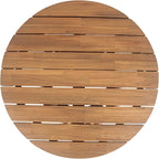 Merax Patio Outdoor Acacia Wood Round Coffee Table - Image 4