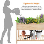 Yaheetech 47x23x32in Wooden Raised Garden Bed - Image 5
