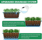 Window Box Planter, 12 Pack Plastic Vegetable Flower Planters Boxes 17 Inches - Image 3