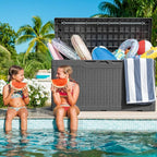 Greesum 100 Gallon Resin Deck Box Large Outdoor Storage - Image 3