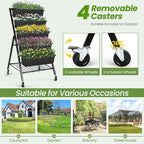 SEJOV 5-Tier Raised Garden Bed, 4FT Vertical Garden Planter - Image 4