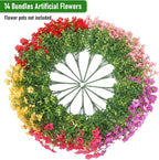 Artificial Flowers Outdoor Fake Plants, Faux Silk Flowers Plastic Plants - Image 5