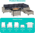 7 Pieces Outdoor Patio Furniture Set - Image 2