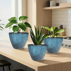 2 Pack Plastic Plant Pots with Drainage Holes, 8 inch Planter - Image 7