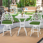 VIVIJASON 3-Piece Patio Swivel Bar Stools Set, All Weather Cast Aluminum - Image 7