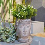 Buddha - Face Flower Pot - Head Planters - Garden Statue - Cactus Succulents - Image 6