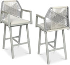 Best Choice Products Outdoor Bar Stools Set of 2, Bar Height, 360° Swivel by BestChoiceProducts
