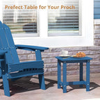 LUE BONA Outdoor Side Table Set of 2, HDPS Small Outdoor Table, Adirondack Side - Image 5