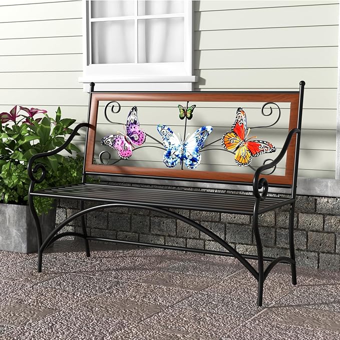 39.7" Outdoor Bench, Garden Bench, Patio Bench - Image 6