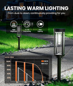 6 Pack Solar Pathway Lights Outdoor, Super Brightness IP65 Waterproof Auto - Image 2