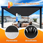 Artpuch Outdoor Pergola Shade Cover 21x24 FT Sun Shade Cloth - Image 4