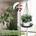 Enhon 6 Pack Metal Hanging Planter, 12 Inch Indoor Outdoor Plant Hanger - Image 3