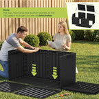 Devoko 100 Gallon Outdoor Storage Box, Waterproof Resin Deck Box - Image 4