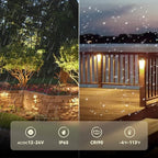LEONLITE 12-Pack Update 5CCT LED Low Voltage Deck Lights, 180LM 3.74inch - Image 5