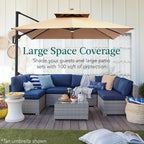Best Choice Products 10x10ft Cantilever Patio Umbrella w/Base Included - Image 3