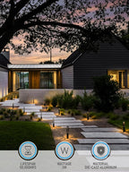 LEONLITE 12-Pack Low Voltage Path Lights, 3W LED Landscape Pathway Lights - Image 3