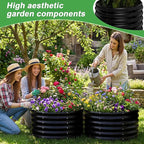AHEONLAR 2 Pack 2x2x1.5ft Round Galvanized Raised Garden Bed Outdoor Metal - Image 7