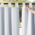 NICETOWN 2 Panels Patio Curtainss Outdoor Waterproof W52 x L120, Detachable by NICETOWN