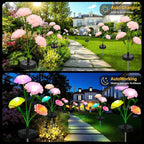 Upgraded Solar Garden Lights, 2 Pack Outdoor Solar Lights, New Round Panel - Image 4