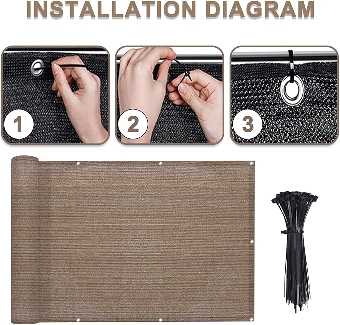 LOVE STORY Balcony Privacy Screen, UV Protection and Weather-Resistant - Image 2