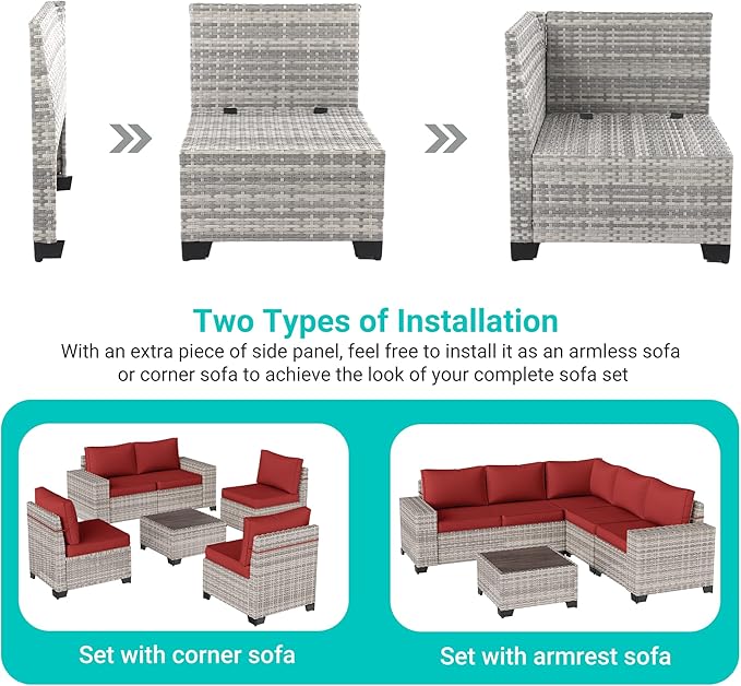 9-Piece Outdoor Patio Furniture Set - Image 3