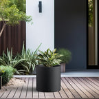 Kante 15.7" Dia Round Concrete Planter, Modern Style Large Cylindrical Plant Pot - Image 4