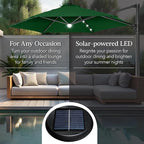 Best Choice Products 10ft Solar LED Offset Cantilever Hanging Market Patio - Image 4