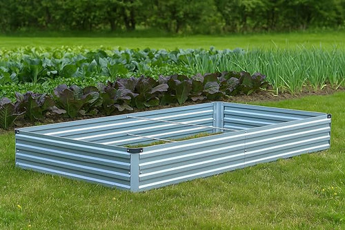 3 Pack 6x3x1FT Galvanized Raised Garden Bed Kit, Outdoor Metal Planter Box - Image 2