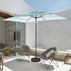 JEAREY 6.5x10 ft Rectangular Patio Umbrellas Rectangle Outdoor Umbrella - Image 8