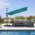 PURPLE LEAF 10 Feet Patio Umbrella Outdoor Cantilever Square Umbrella Aluminum - Image 2