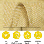 ShadeMart Heavy Duty 12' x 16' Beige Sun Shade Rectangle Pro Ring Shade Sail - Image 6