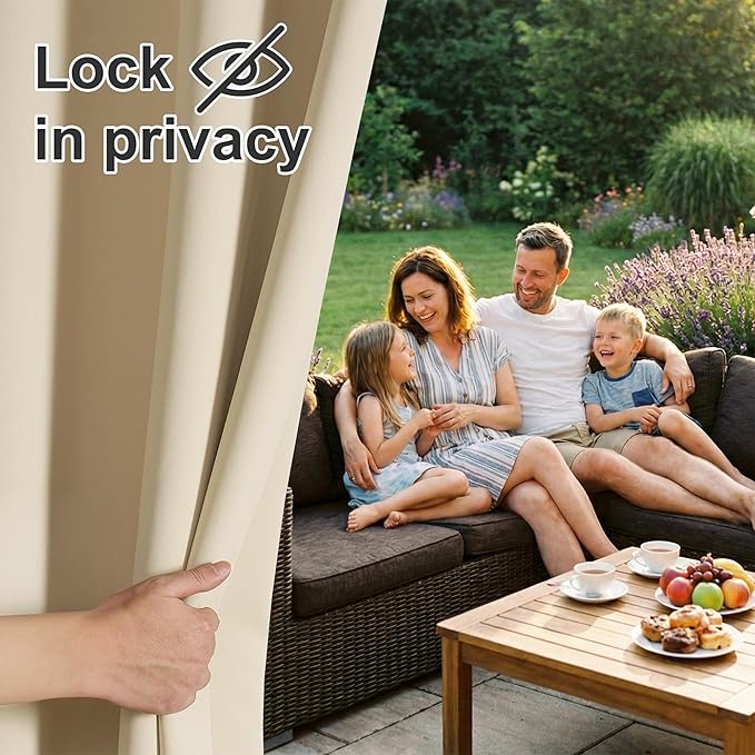 RYB Home Outdoor Curtains for Patio - Image 3