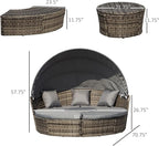Outsunny 4-Piece Round Convertible Daybed - Image 3
