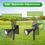 Solar Lights Outdoor Waterproof IP65 180° Adjustable Solar Powered Landscape - Image 2