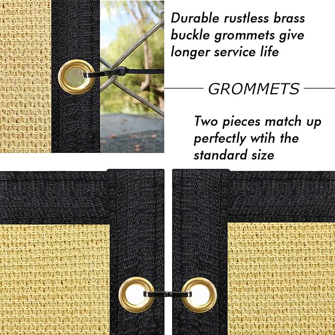 UPGRADE Privacy Fence Screen 6'x4' Sand Outdoor 90% Visibility Blockage 170 GSM - Image 4