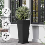 Tall Planters for Outdoor Plants Set of 2, 23.6" Large Taper Flower Plant Pots - Image 3