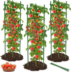 6 Pack Tomato Cages for Garden, 51in*13in Adjustable Tomatoes Plant Stakes by MYMULIKEHOME