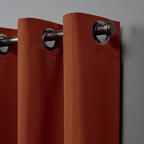 NICOLE MILLER NEW YORK Canvas Indoor/Outdoor Grommet Top Curtain Panel Pair - Image 3