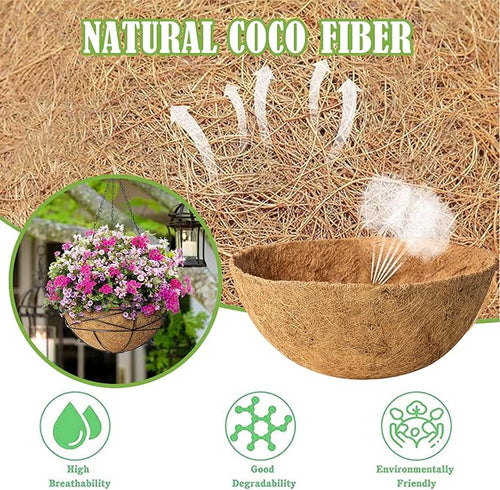 20 Inch 4 Pack Natural Coconut Husk Fiber Liners - Image 2