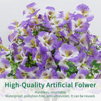 12 Bundles Artificial Pansy Flowers - Image 7