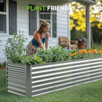 8X2X2ft Galvanized Raised Garden Bed, Outdoor Planter Box Metal Patio Kit - Image 2