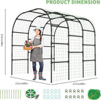 DoCred Garden Arch Trellis for Climbing Plants, 88 Inch Large Garden Trellises - Image 3