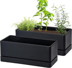 D'vine Dev 12 Inch Window Box Planter, Rectangle Plastic Herb Planter by DvineDevPlanterPotsandStand
