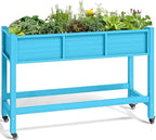 YITAHOME Raised Garden Bed HDPE, Aruba Blue by YITAHOME