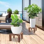 Plant Stand, Indoor/Outdoor Wood Plant Holder, Single Flower Pot Stand - Image 7
