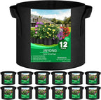 NYONG 12-Pack 20 Gallon Thickened Non-Woven Grow Bags, Aeration Fabric Pots by JNYONG