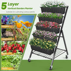 SEJOV 5-Tier Raised Garden Bed, 4FT Vertical Garden Planter - Image 9