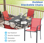VICLLAX Patio Dining Set for 4, Outdoor Furniture Set Includes 1 Square Patio - Image 6