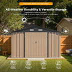 Patiowell 10 x 12 FT Metal Storage Shed - Image 5